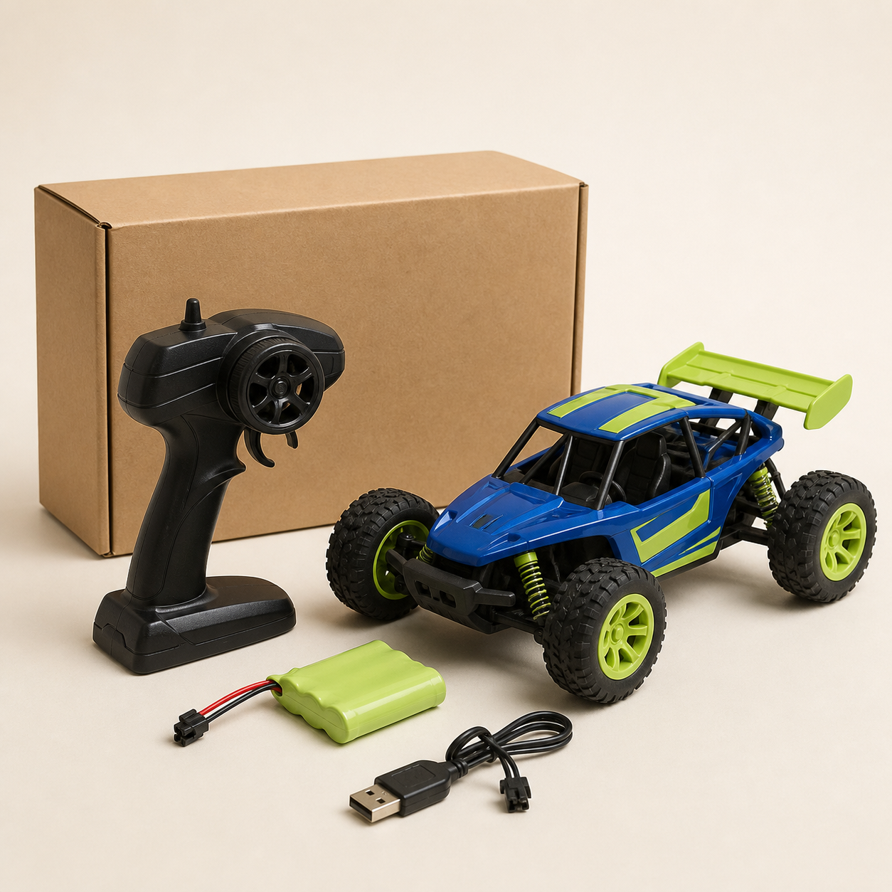 Rocket Rangers RC off-road toy buggy with robot pilot